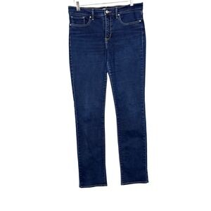 Levis Jeans Womens 31 Blue 314 Shaping Straight Dark Wash Fits 34x32‎ Preppy